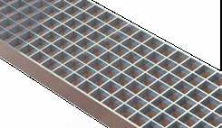 In areas which required a heaver duty grating, it is regularly ordered as 25mm deep with 3mm load bars or sometimes it can be ordered as 30mm or 40mm deep with 3mm load bars.