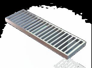 In areas which require a heavier duty grating, it is regularly ordered as 25mm deep with 8mm bars or sometimes 30mm or 40mm deep with 8mm bars.