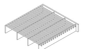 HEEL MESH TYPE 3 KENT WEDGE HEELMESH GRATING Kent Wedge Heelmesh Grating triangular profile or wedge type top bars are used here to give the top panel a smoother appearance.