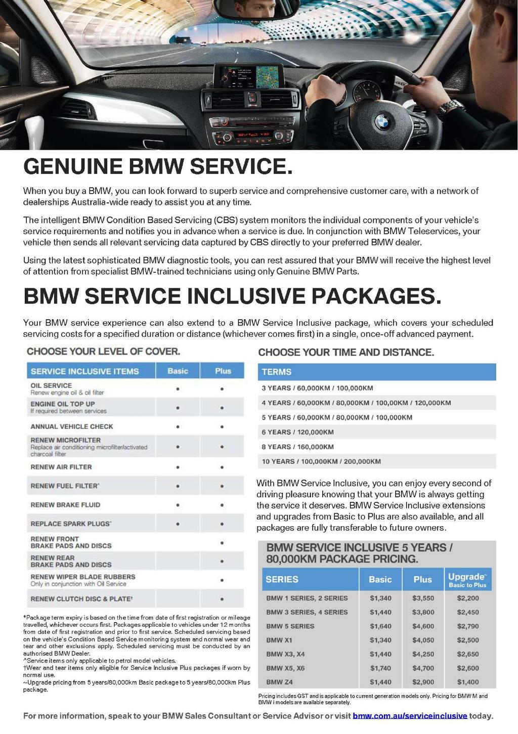 For more information, speak to your BMW Sales Consultant or