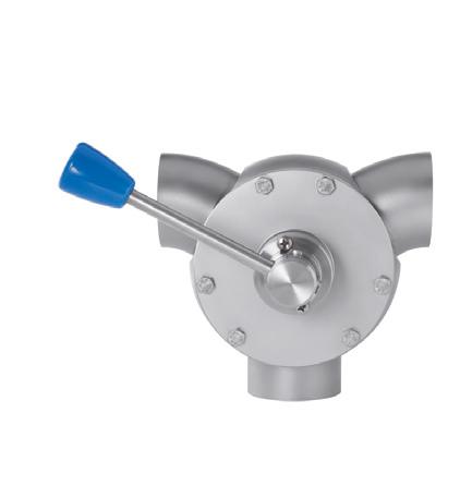 The prime use of LAUFER pig diverter shutter valves is with sterile pigging systems as they can be disassembled easily