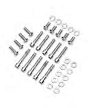 572 ENGINE TRIM Chrome Hardware Kits A. CHROME HARDWARE KIT PRIMARY COVER Kit includes the hardware required to replace the visible set of zinc-plated fasteners on the outer primary cover.