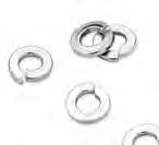 CHROME FLAT WASHERS Available in 1/4-inch, 5/16-inch and 3/8-inch sizes.
