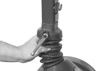Tur the tiller adjustmet lever clockwise util it is tight. If the tiller adjustmet lever comes i cotact with the tiller basket, pull it outward, tur it aticlockwise, ad release it.