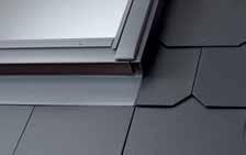 To harmonise even further with the roofing material, they are available in standard grey aluminium. EDW flashing for metal or tile roofing. e.g. corrugate, tile Flashing for single skylight or roof window.