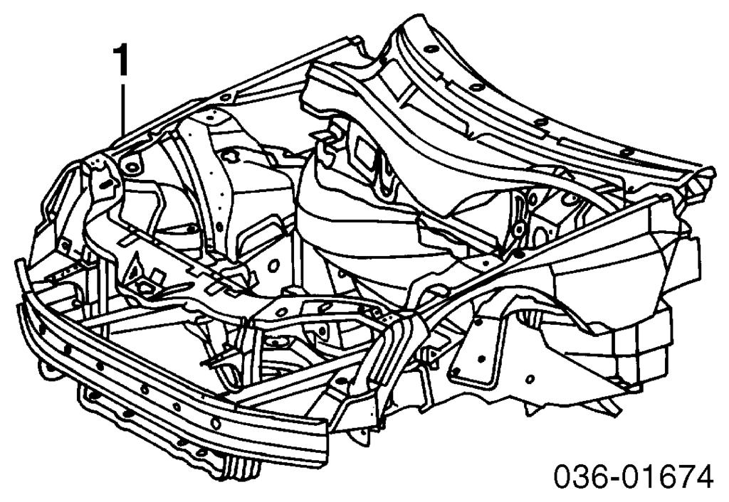1998-03 1998-03 2004 Information not available at time of publication. FRONT INNER STRUCTURE Use Procedure Explanations 8 and 28 with the following text. Refinish Front End Assy 6.