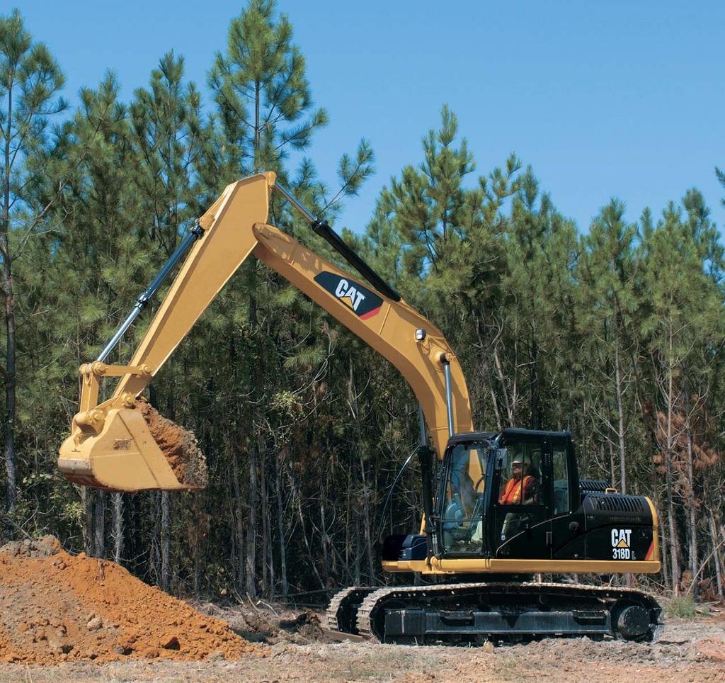 318D L Heavy Duty Application Hydraulic Excavators Cat C4.