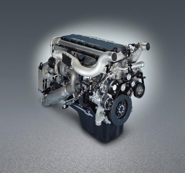 Engines and components Engines: more power for less fuel is the principle that drives MAN engines