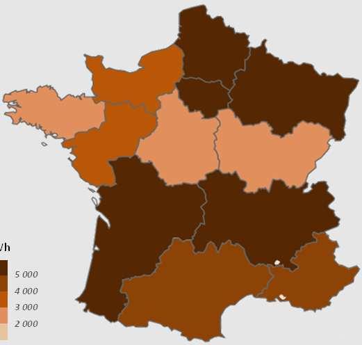 the cold spell of uary 217 on gross regional demand Demand of the regions of the South of France