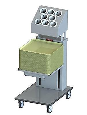 TRAY AND RACK DISPENSER - CANTILEVER DESIGN - SINGLE OR DOUBLE - SELF LEVELING, FIELD ADJUSTABLE Model Series: TRC-M-* APPLICATION: -Cafeterias -Serving lines -Tray make-up systems -Back up storage