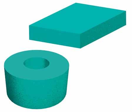 SLAB SL-030 to SL-300 Damping Plates for Shock Absorption SLAB damping plates of the SL-030, SL-0 and SL-300 series are visco-elastic PUR materials that are manufactured according to a patented