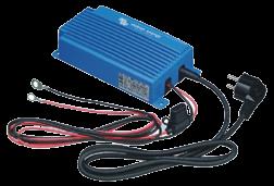 Output current will reduce as temperature increases up to 60 C, but the Blue Power charger will not fail.