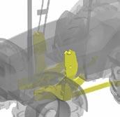 This means that large front loaders can be installed further back on the tractor, enabling the weight distribution and stability to be improved.