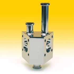 valves provide minimum dead leg areas and positive shut off for