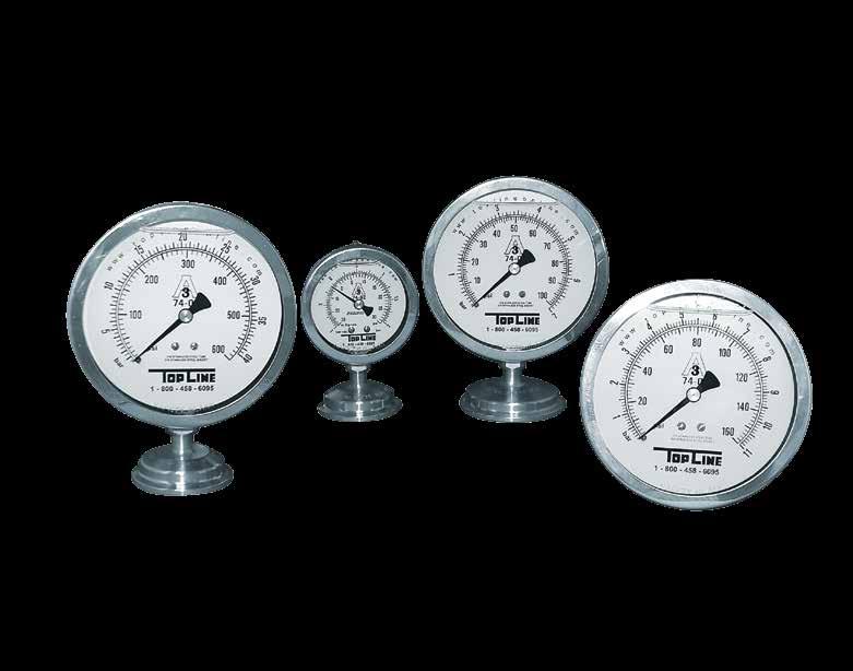 Sanitary Pressure Gauges (3-A) A limited range of sanitary pressure gauges are available.