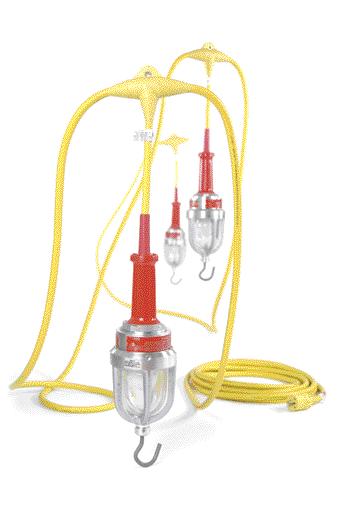 PORTABLE LIGHTING TEMPORARY LIGHTING Hazardous Duty, Incandescent & Fluorescent, 100W, 26W Woodhead offers the only portable, hazard o u s - duty stringlight that is third party (CSA) cert i f i e d