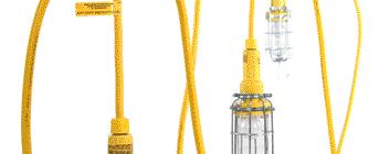Assembly includes 600V rated SOW cord, molded T drops, and various Woodhead wet-location hand lamps. BEST SELLERS!