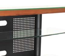 All middle shelves are easily adjustable and the aesthetically appealing wire rear panel will simplify hiding cables.