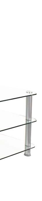 The 170PE-3 Plasma/LCD stand features three tempered glass shelves, sleek aluminium front and a