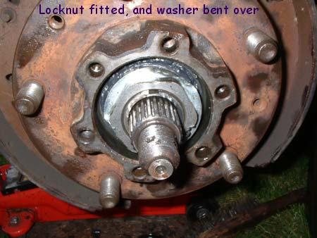 Once it is off, it is a simple matter of pressing the new land onto the stub axle it is a tight interference fit.