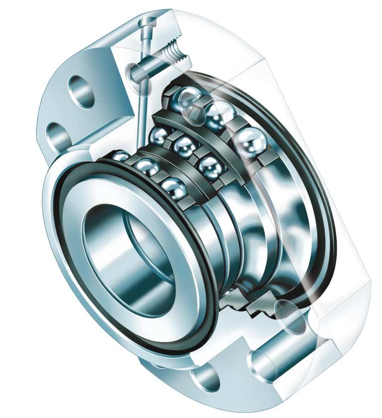 Triple row angular contact ball bearings Series DKLF Heavy Series Features Bearings of series DKLF with a bore iameter of 30 mm an 40 mm are available in a Heavy series.