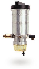 RACOR SYSTEM SOLUTIONS Primary (Pre-) Fuel/Water Separator For Vacuum Applications And Final Fuel For Pressure Applications Fuel is drawn out of the fuel reservoir by the lift pump into and out of