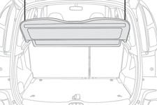 Fittings 3-panel rear parcel shelf The front section is flexible, and the central and rear sections are rigid.