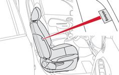 Safety Lateral airbags System which protects the driver and front passenger in the event of a serious side impact in order to limit the risk of injury to the chest, between the hip and the shoulder.