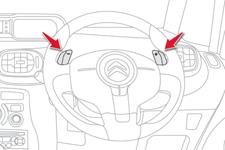 using the gear lever or the steering mounted paddles. In automated mode, you can temporarily take over control of gear changing. Gear lever R.