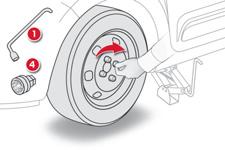 Have the tightening of the bolts and the pressure of the spare wheel checked by a CITROËN dealer or a qualified workshop without delay.