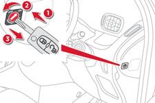 Front right seat belt warning lamp. D. Rear right seat belt warning lamp. E. Rear centre seat belt warning lamp. F.