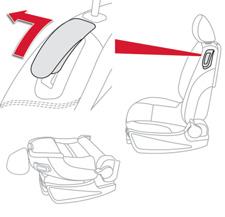 Comfort 3 Table position of the front passenger seat Placing this seat in the table position, with the rear benchseat also in the table position, allows you to transport long objects.
