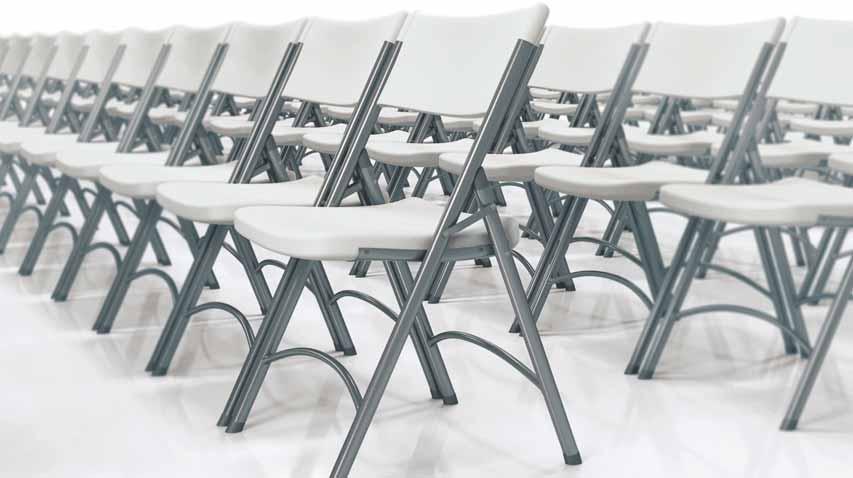EVENT SEATING Foldable, stackable, affordable.