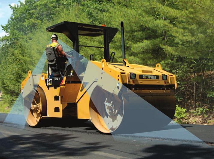 Visibility The CB500 D-Series Asphalt Compactors provide good visibility for precise control and operator comfort.