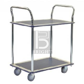 3 Shelf 2 Handle Trolley Model : MT-1027 Size : 480mm(W) x 740mm(D) x 905mm(H) Capacity : 200kg Castor : 100mm(Dia) Grey TPR Wheel 2 Swivel & 2 Rigid Model : MT-1028 Size : 590mm(W) x 890mm(D) x