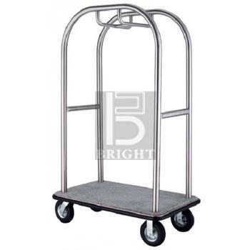 Product Name : Stainless Steel Bell Boy Hand Truck c/w Carpet Model : BBT-403/SS Size : 400mm(W) x 630mm(D) x 1160mm(H) BBT-402/SS Product Name : Stainless Steel Bell Boy Hand Truck w/o Carpet Model