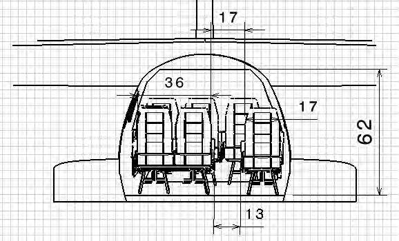 Doors dimensions Baggage of KR-1 is located behind the cabin and has available