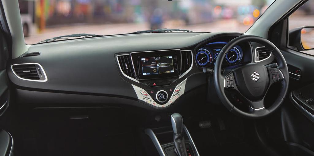 TECHNOLOGY S SIMPLICITY The ultimate in user-friendly, the Baleno s advanced driver interface is hi-tech and high quality.