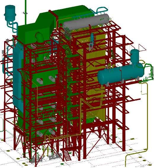 Biomass grate boilers OSr-55 UNTERBERNBACH OSr-55 Main boiler parameters: Steam capacity: 55 (70) t/h Steam temperature: 485