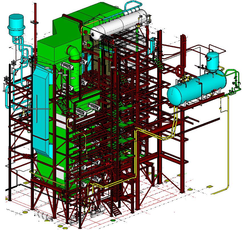 Biomass grate boilers OSr-26.5 SAALFELDEN OSr-26.5 Main boiler parameters: Steam capacity: 26.5 t/h Steam temperature: 485 C Steam pressure: 65 bar(g) Fuel: raw wood; LHV 5-10.