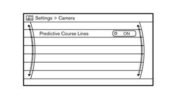 SAA2606Z Models without touch screen To turn the predictive course line display on or off, push the <SETTING> button, select