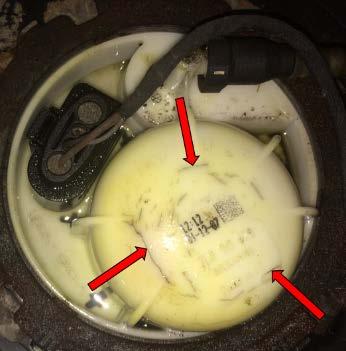 If there is a visible presence of leaking fuel; o o Continue to Section D and Replace the Fuel