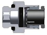 connectors are fitted with an internal hexagon for ease of assembly with the use of an Allen spanner. This enables assembly in restricted spaces.