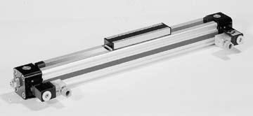 Accessories OPTIONS AND ACCESSORIES FOR SYSTEM VERSATILITY Rodless Pneumatic Cylinder Series OSP-P STANDARD Versions OSP-P10 to P80 Pages 15-18 Standard carrier with integral guidance.