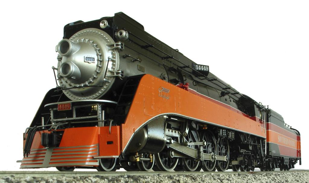 Prototype Information: NOTES: Californians who witnessed the early runs of the Southern Pacific red, orange and black consists declared them to be the most beautiful trains in the world.