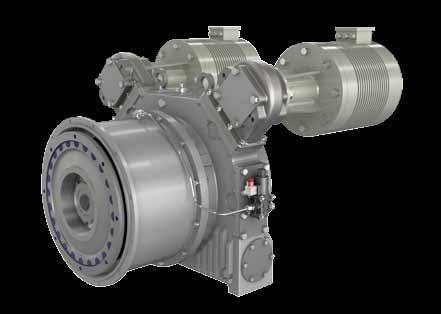 3000 rpm HM6300 Hybrid Module SAE 1 to SAE 0 distance = 791 mm Max N of Electric Machine: 4 3000 kw @ 3000 rpm The innovative concept of the marine EPS REVERMATIC11-700 RBD marine gear coupled