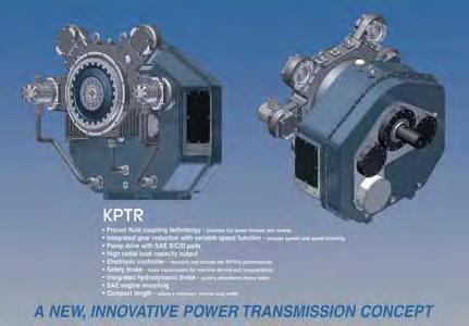 NEW CONCEPT KPTR Forward / Reverse Variable Fill Fluid Coupling with Multiple Pump Drive and Built-In Braking System Full power forward and reverse rotation Whenever the
