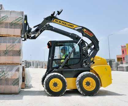 SUPERIOR STABILITY ROCK-SOLID STABILITY New Holland skid steer loaders have a long wheelbase, which combined with a low