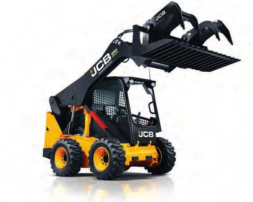 FEATURES n 2,250 lbs rated operating capacity, 7,709 lbs operating weight n 74hp JCB Dieselmax engine, both powerful and fuel-efficient n Radial lift design for greater forward reach at mid range and
