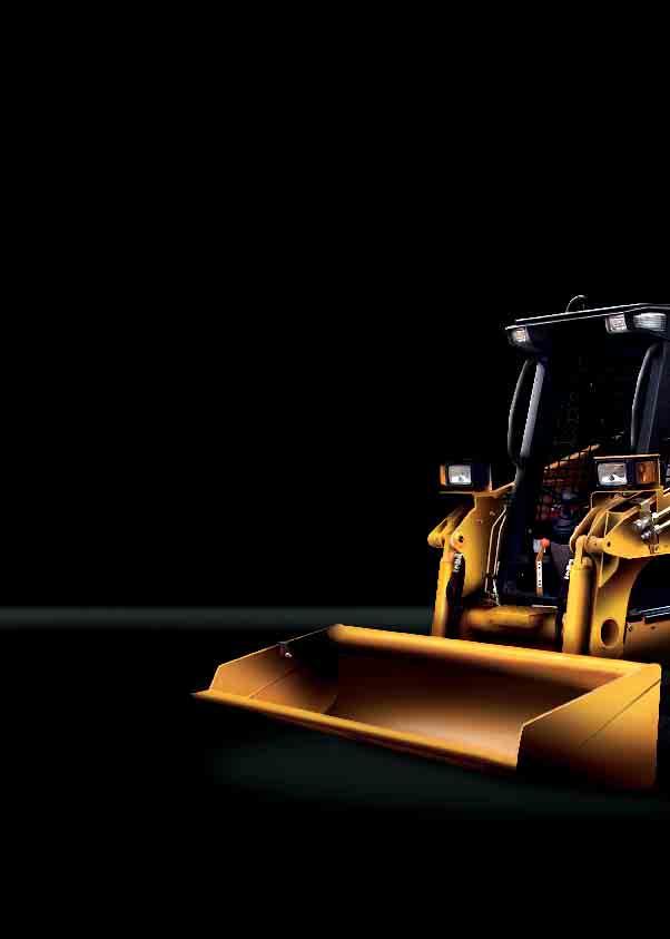 DRIVING FORCE Turbocharged, 4 cylinders, Tier 3 engines provide ighty power and assive torque to push through the toughest site conditions.